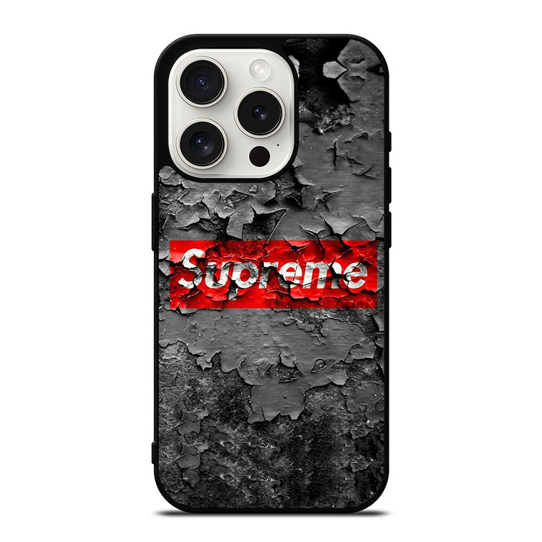 SUPREME CRACKED LOGO iPhone 15 Pro Case