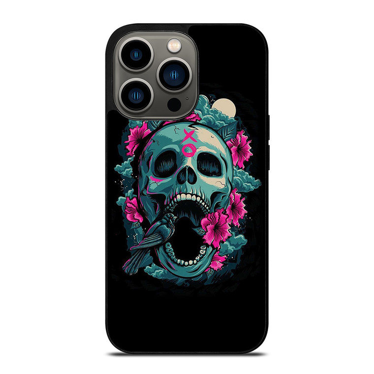 SKULL ROSE VIOLET ARTWORK iPhone 13 Pro Case