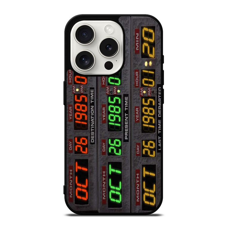 TIME CIRCUITS BACK TO THE FUTURE iPhone 15 Pro Case