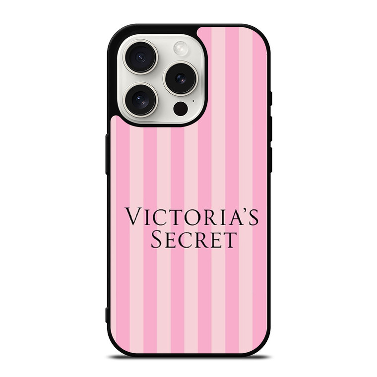 VICTORIA'S SECRET LOGO PINK STRIPE iPhone 15 Pro Case