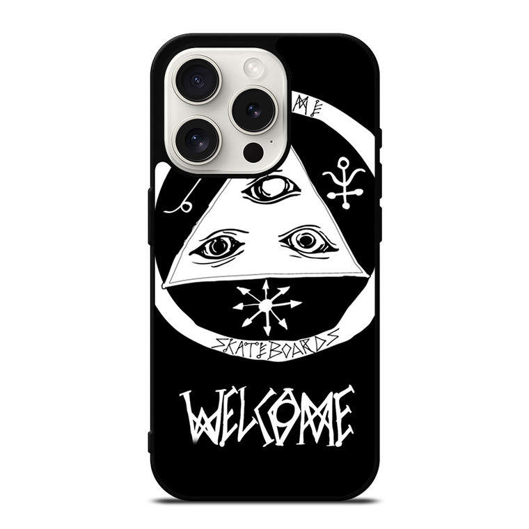 WELCOME SKATEBOARDS LOGO BLACK iPhone 15 Pro Case