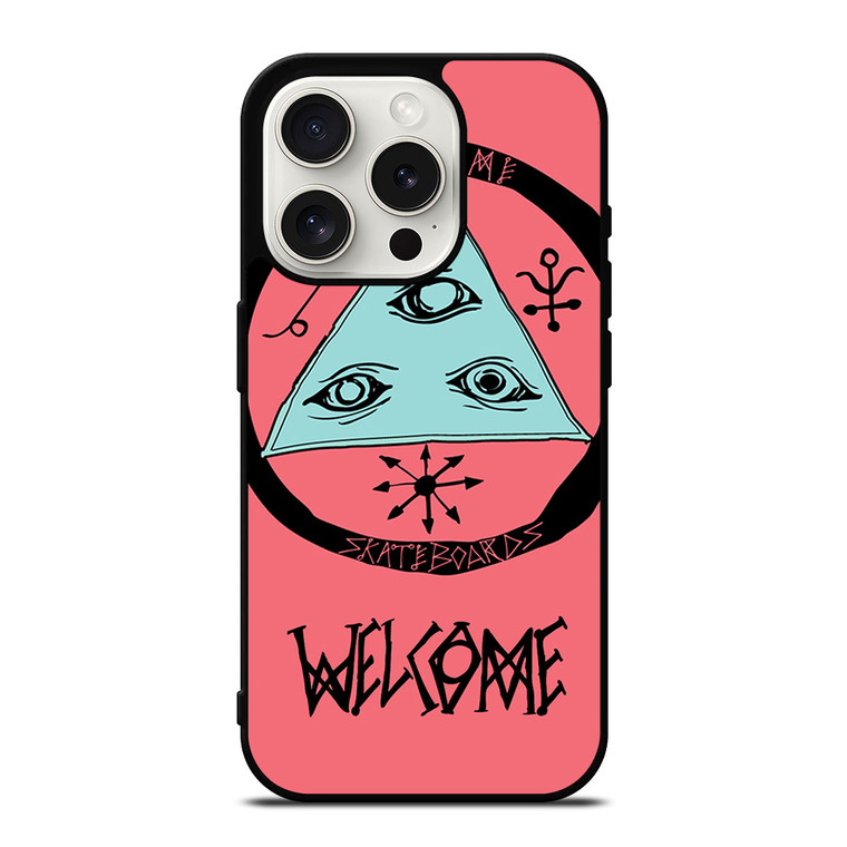 WELCOME SKATEBOARDS LOGO PINK iPhone 15 Pro Case