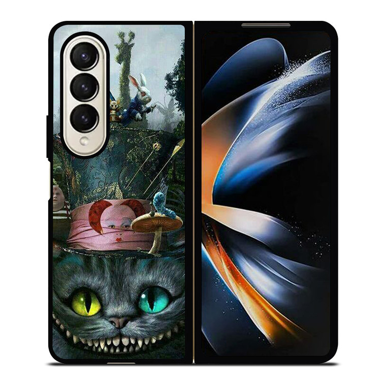 ALICE IN WONDERLAND CAT Samsung Galaxy Z Fold 4 Case Cover