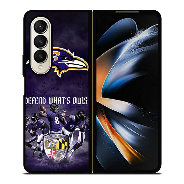 BALTIMORE RAVENS DEFEND Samsung Galaxy Z Fold 4 Case Cover