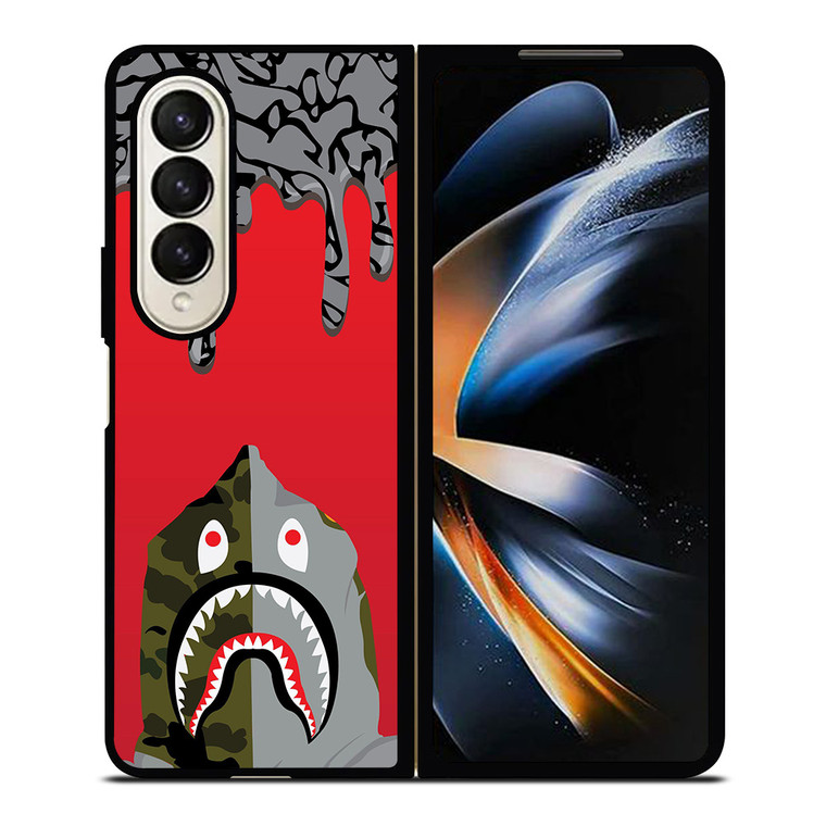 BAPE CAMO MELTED ARTWORK Samsung Galaxy Z Fold 4 Case Cover BAPE CAMO MELTED ARTWORK Samsung Galaxy Z Fold 4 Case Cover