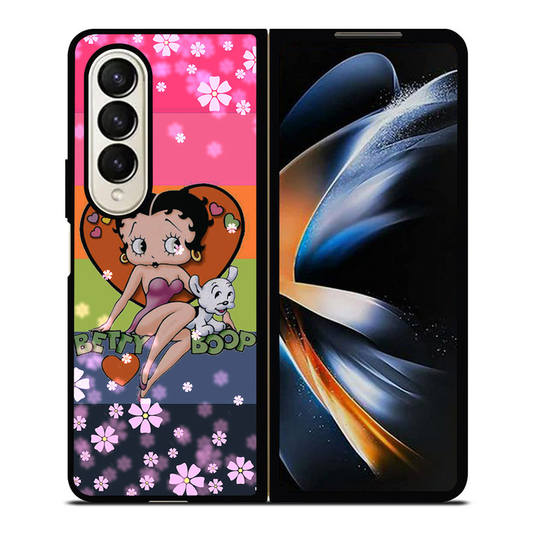 BETTY BOOP PINK FLOWER Samsung Galaxy Z Fold 4 Case Cover