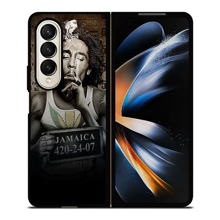 BOB MARLEY JAMAICAN MARIJUANA Samsung Galaxy Z Fold 4 Case Cover