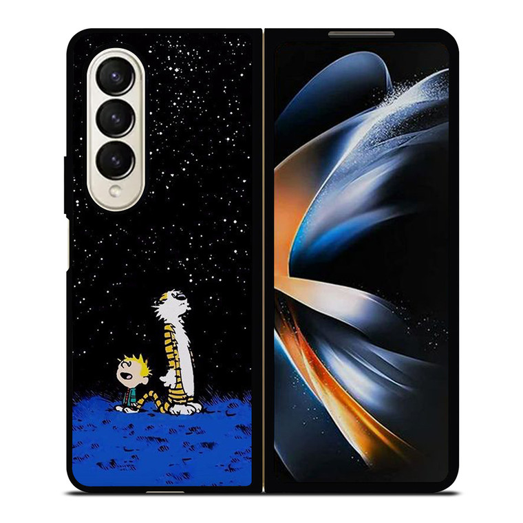 Calvin And Hobbes Looking Star Samsung Galaxy Z Fold 4 Case Cover
