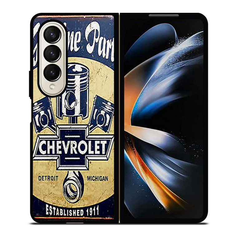 CHEVY RETRO CAR POSTER Samsung Galaxy Z Fold 4 Case Cover