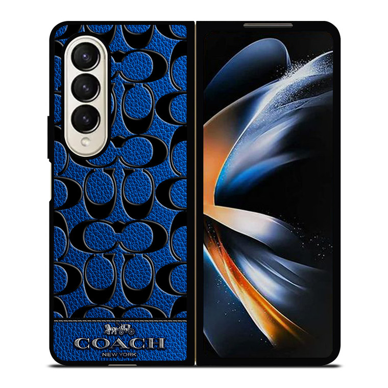 COACH NEW YORK BLUE Samsung Galaxy Z Fold 4 Case Cover