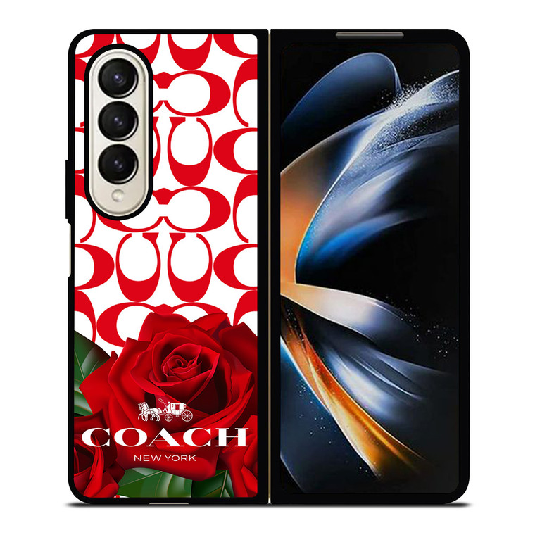 COACH NEW YORK FLOWER 4 Samsung Galaxy Z Fold 4 Case Cover