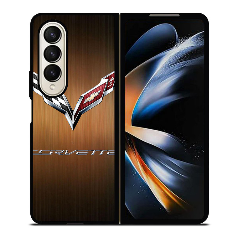 CORVETTE WOODEN LOGO Samsung Galaxy Z Fold 4 Case Cover