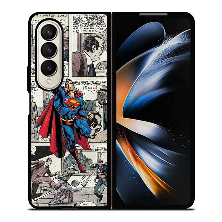 DC SUPERMAN COMIC CLASSIC Samsung Galaxy Z Fold 4 Case Cover DC SUPERMAN COMIC CLASSIC Samsung Galaxy Z Fold 4 Case Cover