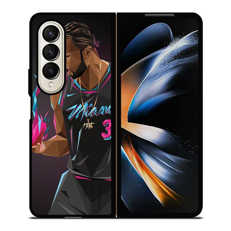 DWYANE WADE MIAMI HEAT ART Samsung Galaxy Z Fold 4 Case Cover