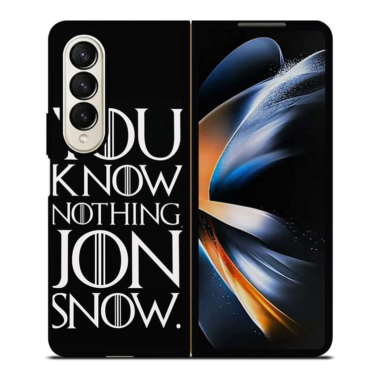 GAME OF THRONES KNOW NOTHING JON SNOW black rubber Samsung Galaxy Z Fold 4 Case Cover