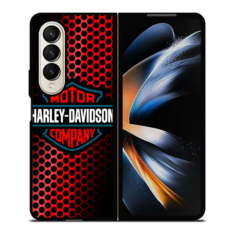 HARLEY DAVIDSON LOGO RED Samsung Galaxy Z Fold 4 Case Cover