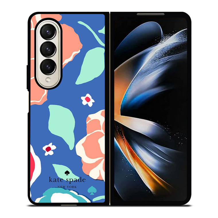 KATE SPADE NEW YORK BLUE FLORAL Samsung Galaxy Z Fold 4 Case Cover