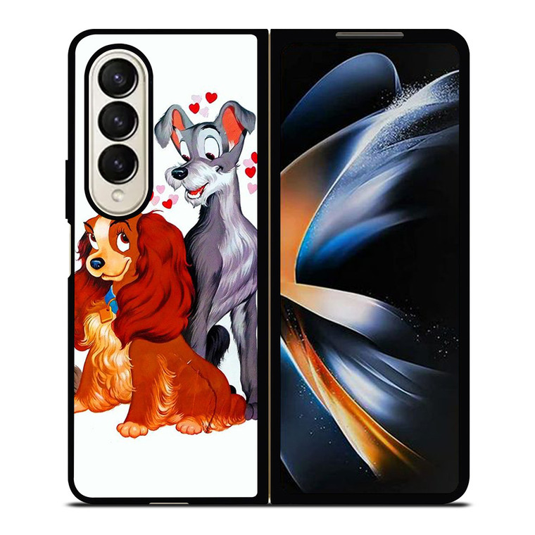 LADY AND THE TRAMP DISNEY CARTOON PAINTING Samsung Galaxy Z Fold 4 Case Cover