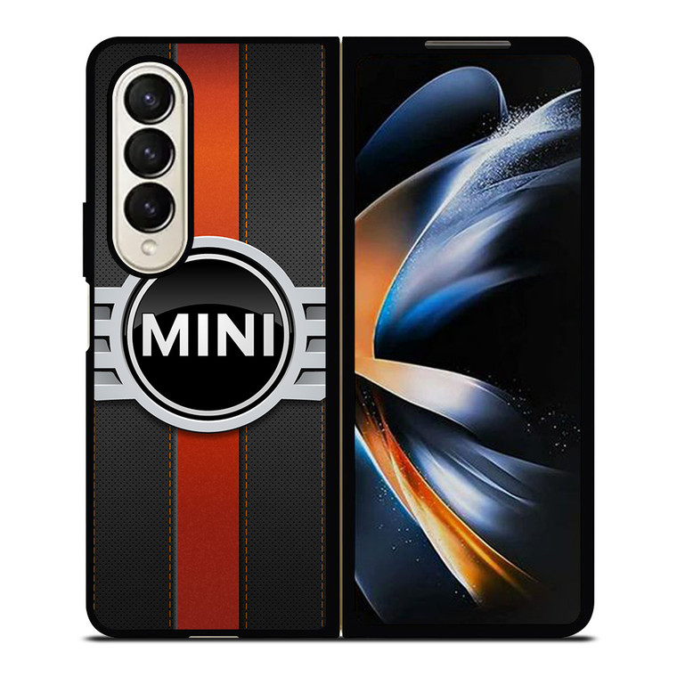 MINI COPER LOGO BLACK RED STRIPES Samsung Galaxy Z Fold 4 Case Cover