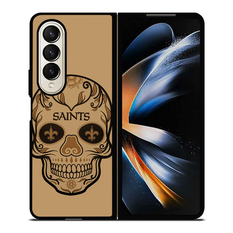 NEW ORLEANS SAINTS SKULL Samsung Galaxy Z Fold 4 Case Cover