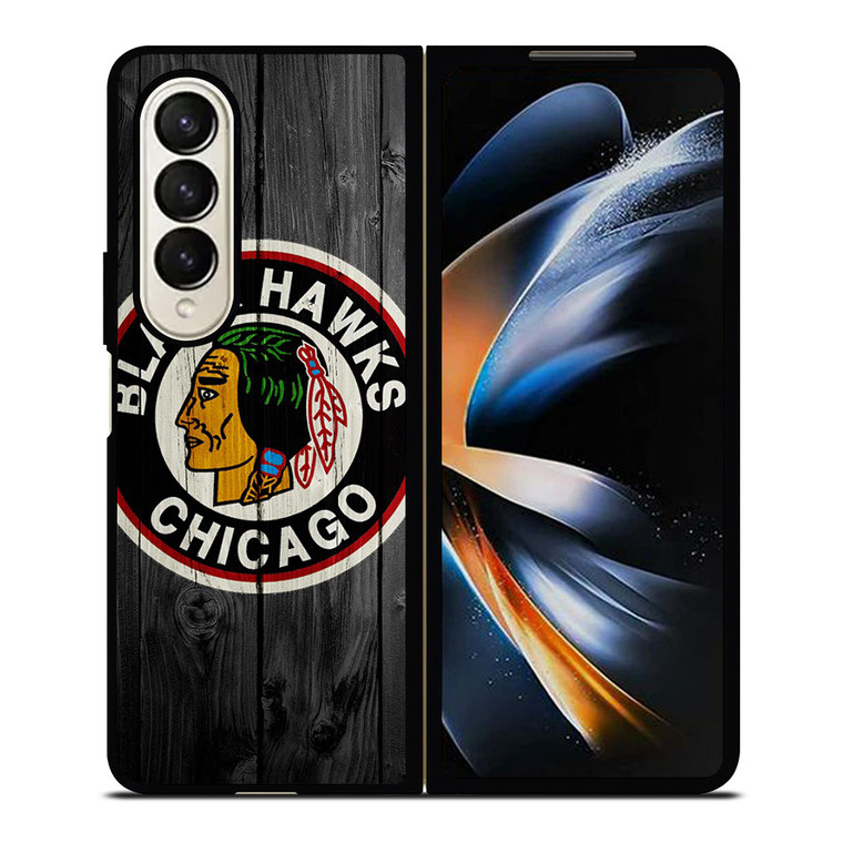 NHL CHICAGO BLACKHAWKS RETRO Samsung Galaxy Z Fold 4 Case Cover