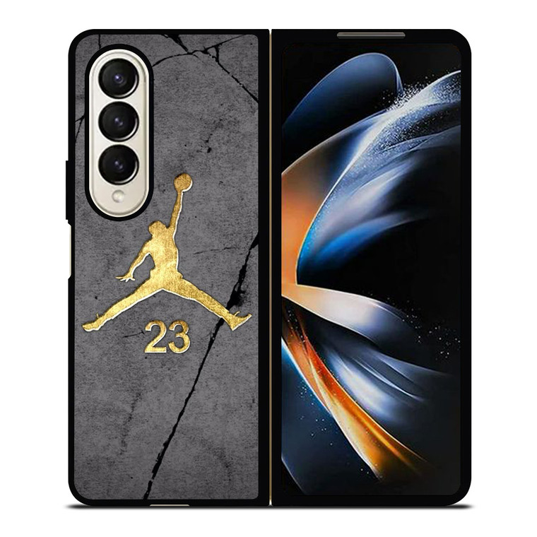 NIKE AIR JORDAN LOGO GOLD Samsung Galaxy Z Fold 4 Case Cover