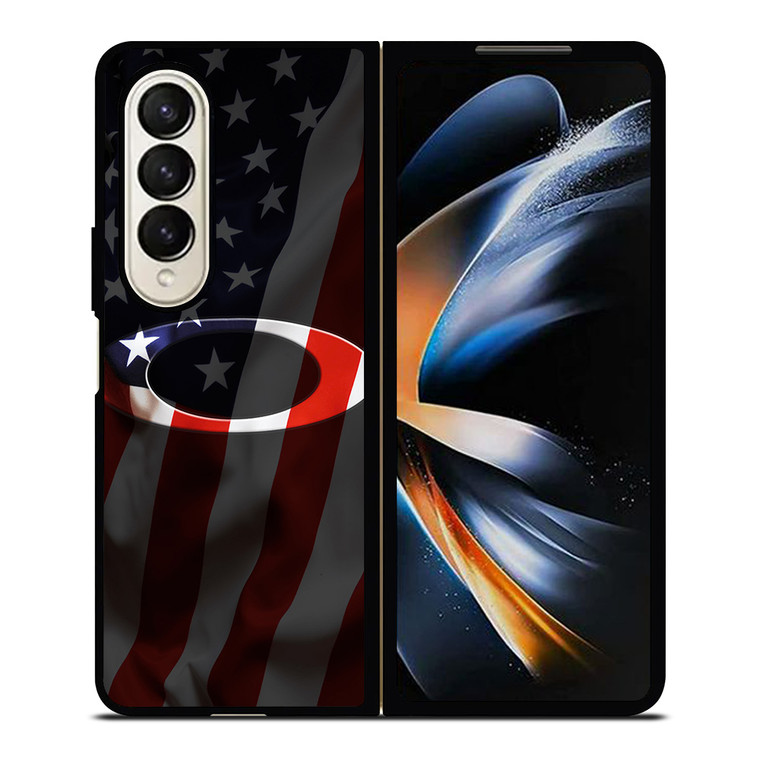 OAKLEY AMERICAN FLAG LOGO EMBOSS Samsung Galaxy Z Fold 4 Case Cover