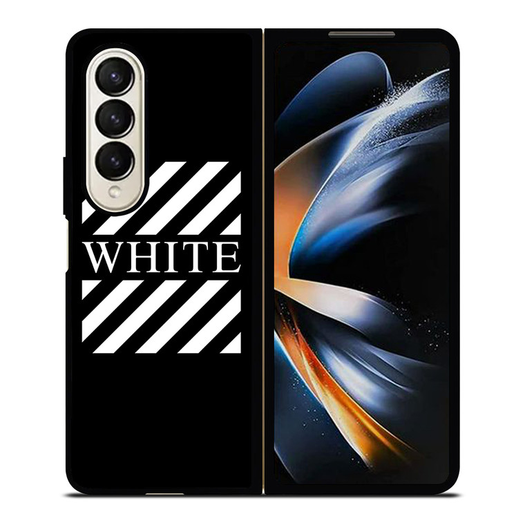OFF WHITE LOGO CENTER STRIPE Samsung Galaxy Z Fold 4 Case Cover