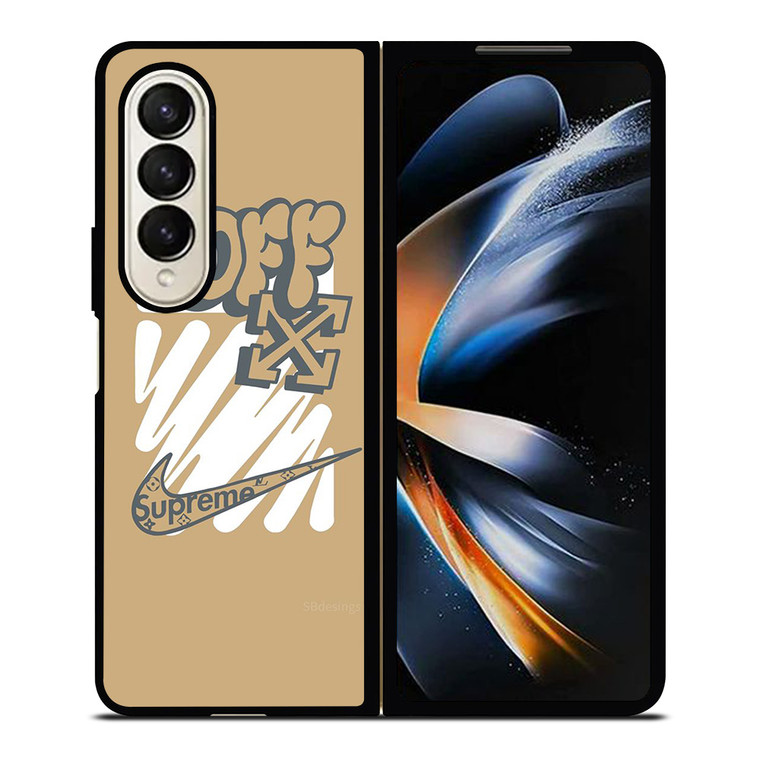 OFF WHITE NIKE SUPREME LOGO Samsung Galaxy Z Fold 4 Case Cover