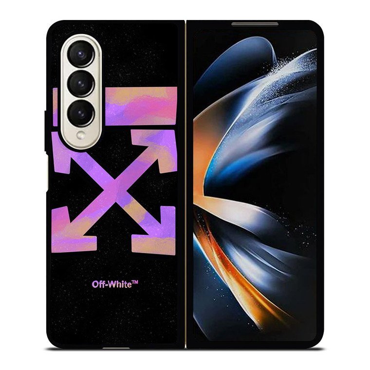 OFF WHITE PURPLE SPRAY Samsung Galaxy Z Fold 4 Case Cover