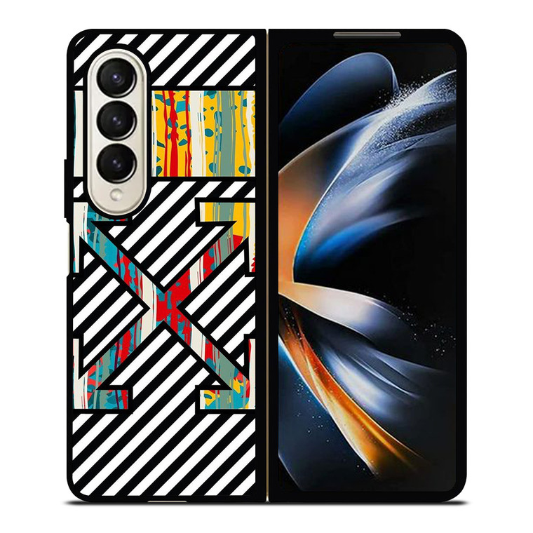 OFF WHITE STRIPES Samsung Galaxy Z Fold 4 Case Cover OFF WHITE STRIPES Samsung Galaxy Z Fold 4 Case Cover