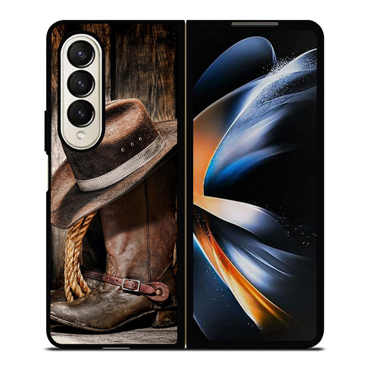 RODEO COWBOY LASSO BOOTS Samsung Galaxy Z Fold 4 Case Cover