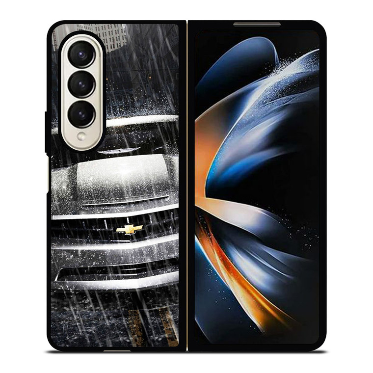 SILVER CHEVROLET CAMARO Samsung Galaxy Z Fold 4 Case Cover