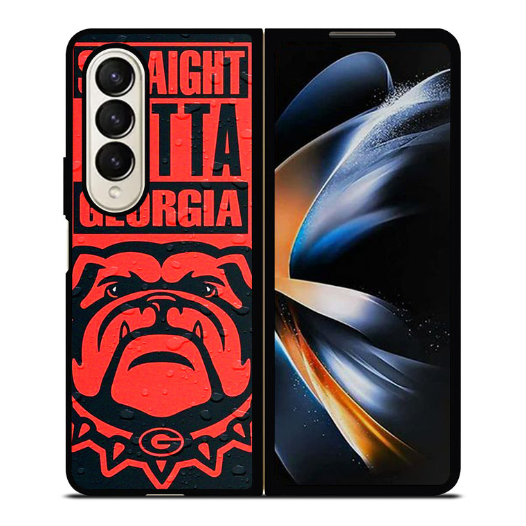 STRAIGHT OUTTA GEORGIA BULLDOGS DAWGS Samsung Galaxy Z Fold 4 Case Cover