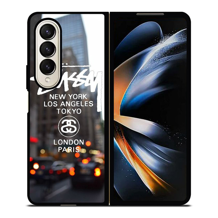STUSSY NEW YORK LA TOKYO LONDON PARIS Samsung Galaxy Z Fold 4 Case Cover
