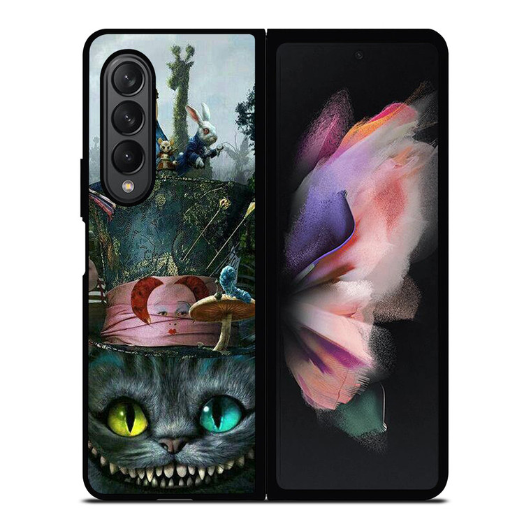 ALICE IN WONDERLAND CAT Samsung Galaxy Z Fold 3 Case Cover