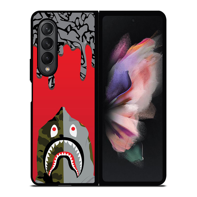 BAPE CAMO MELTED ARTWORK Samsung Galaxy Z Fold 3 Case Cover BAPE CAMO MELTED ARTWORK Samsung Galaxy Z Fold 3 Case Cover