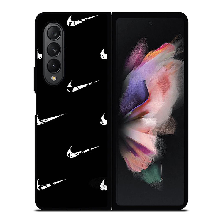 BLACK NIKE LOGO PATTERN Samsung Galaxy Z Fold 3 Case Cover