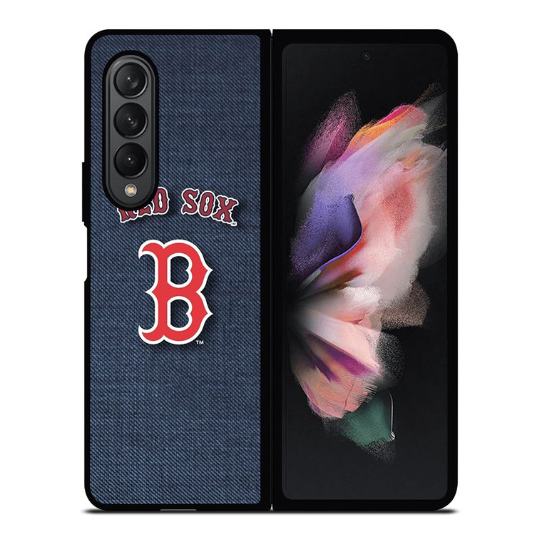 BOSTON RED SOX LOGO JEANS Samsung Galaxy Z Fold 3 Case Cover
