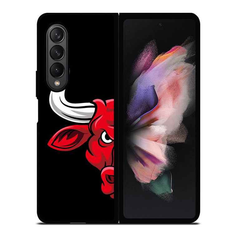 CHICAGO BULLS FACE LOGO Samsung Galaxy Z Fold 3 Case Cover CHICAGO BULLS FACE LOGO Samsung Galaxy Z Fold 3 Case Cover
