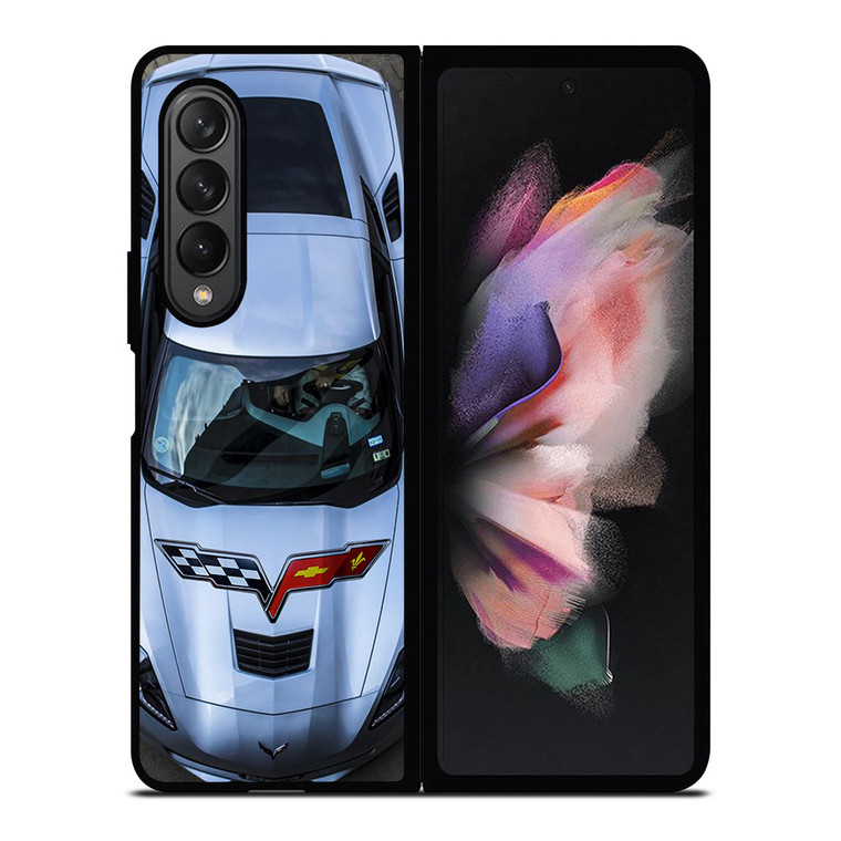 CORVETTE CAR LOGO 2 Samsung Galaxy Z Fold 3 Case Cover