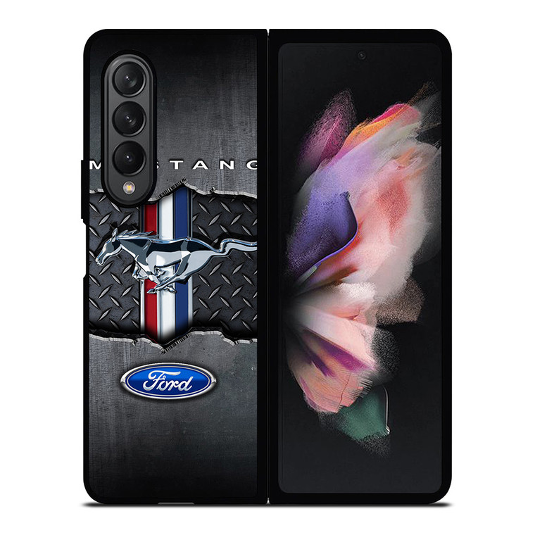 FORD MUSTANG METAL LOGO EMBLEM Samsung Galaxy Z Fold 3 Case Cover