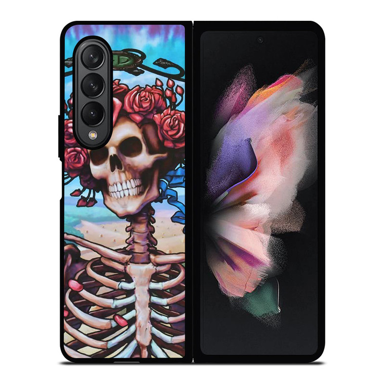 GRATEFUL DEAD SKULL BLUE LIGHT Samsung Galaxy Z Fold 3 Case Cover