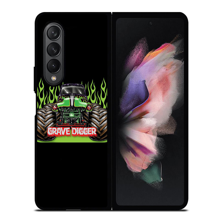 GRAVE DIGGER MONSTER RACING CAR Samsung Galaxy Z Fold 3 Case Cover