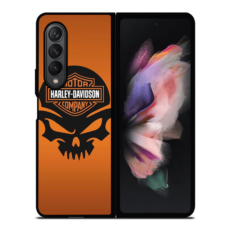 HARLEY DAVIDSON MOTORCYCLE SKULL LOGO Samsung Galaxy Z Fold 3 Case Cover