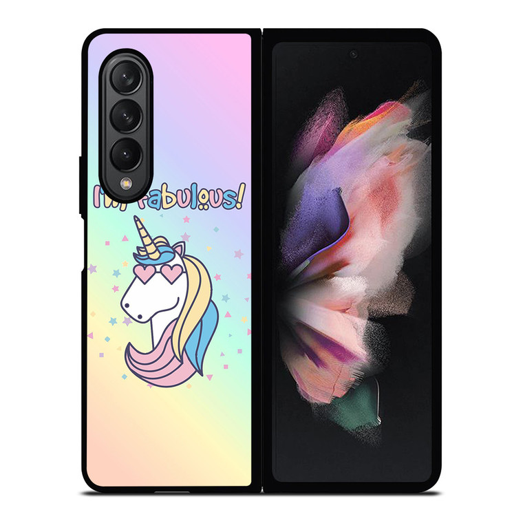 I'M FABULOUS UNICORN Samsung Galaxy Z Fold 3 Case Cover