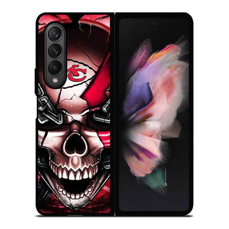 KANSAS CITY CHIEFS SKULL Samsung Galaxy Z Fold 3 Case Cover