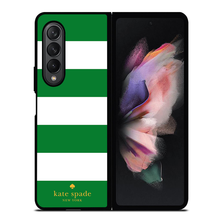 KATE SPADE GREEN STRIPE Samsung Galaxy Z Fold 3 Case Cover