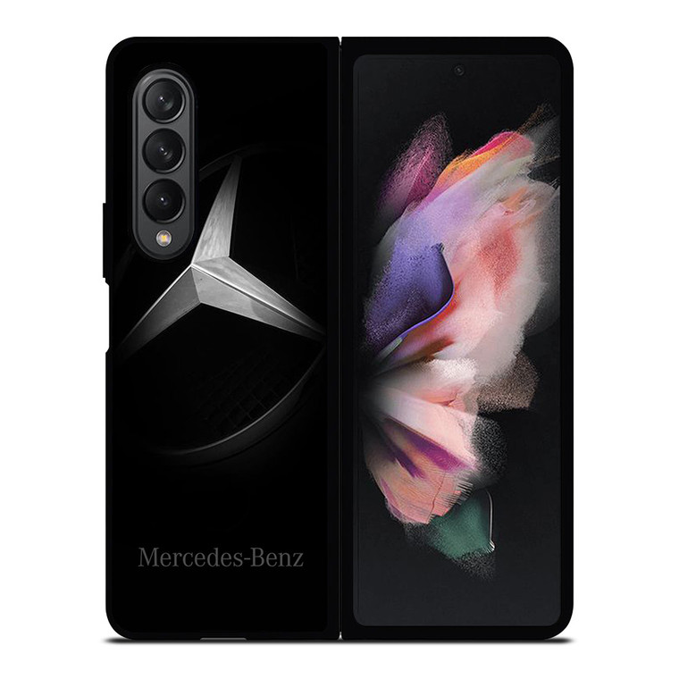 MERCEDES BENZ SIMPLE ELEGANT LOGO BLACK Samsung Galaxy Z Fold 3 Case Cover