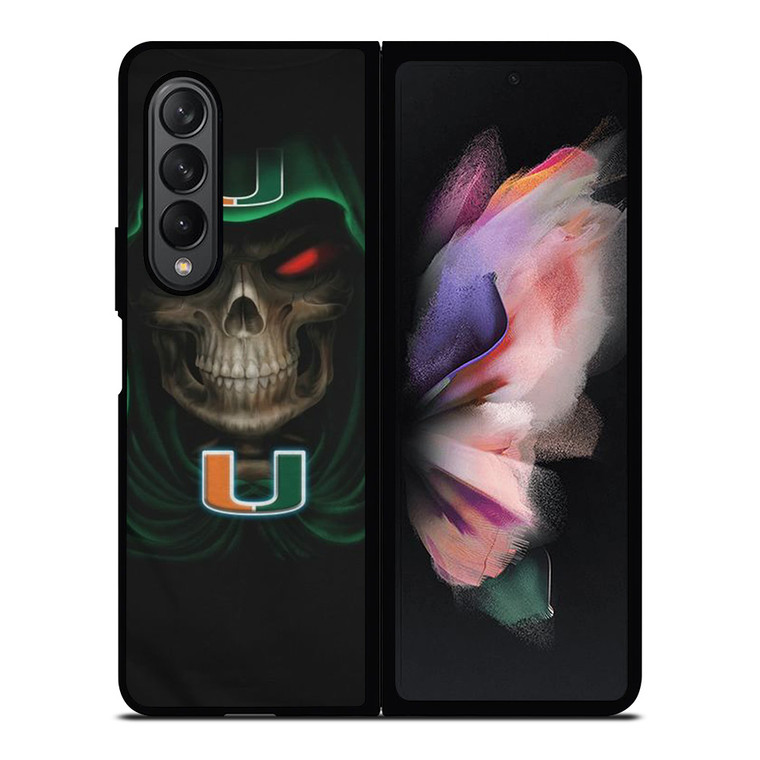 MIAMI HURRICANES SKULL Samsung Galaxy Z Fold 3 Case Cover